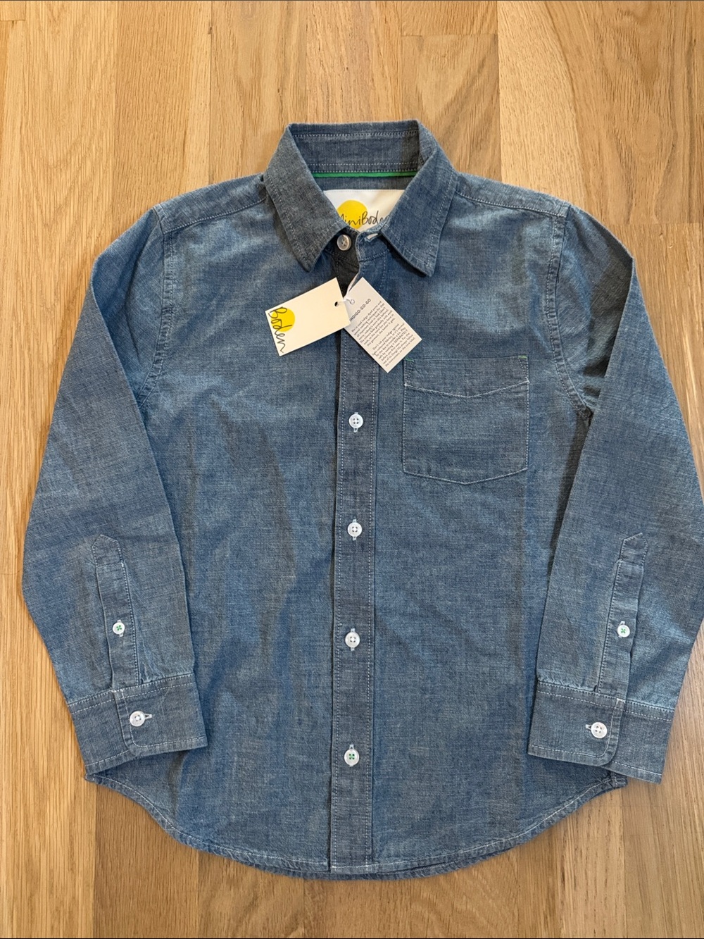Crewcuts Boys' Chambray Button-Down Shirt - Blue